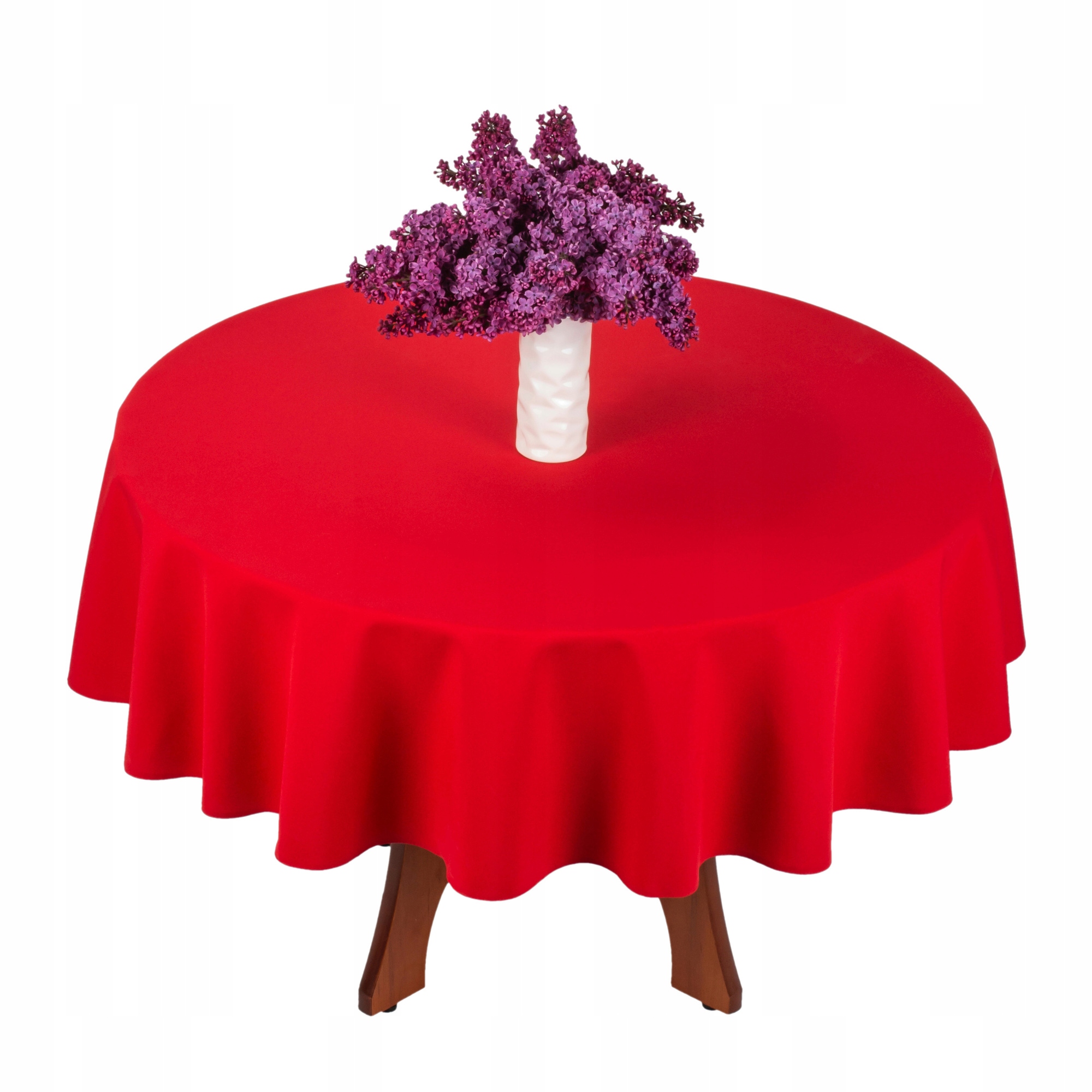 ELEGANCKI GŁADKI OWALNY OBRUS OWAL CZERW 140x260