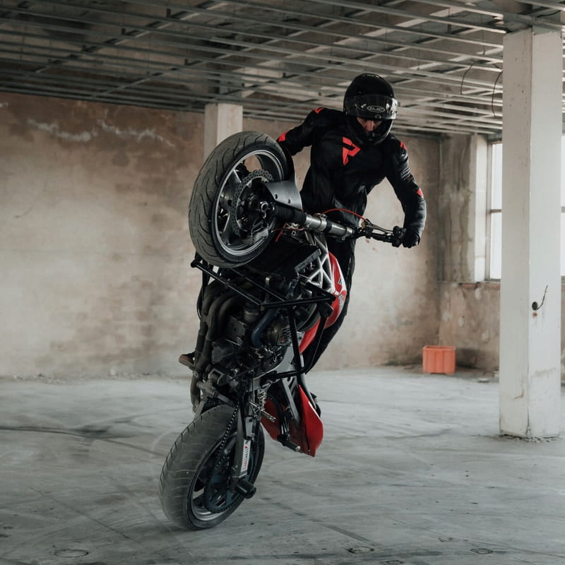 KURTKA SKÓRZANA REBELHORN VANDAL BLACK/FLO RED 54 Producent Rebelhorn