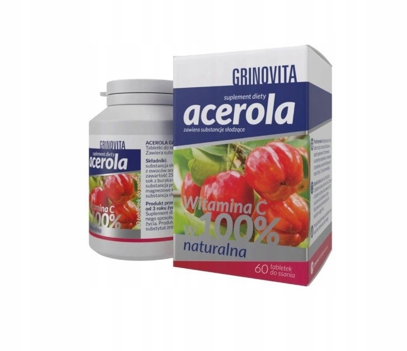 

Acerola Grinovita, 60 tabletek do ssania
