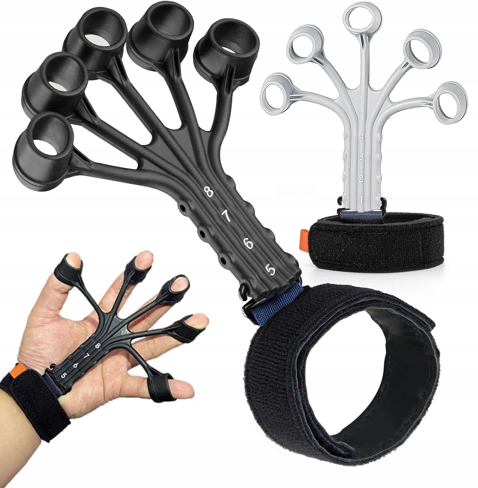 FINGER GRIPPER x2 ZESTAW, PRZYRZĄD DO ĆWICZEŃ PALCÓW DŁONI PRZEDRAMIENIA
