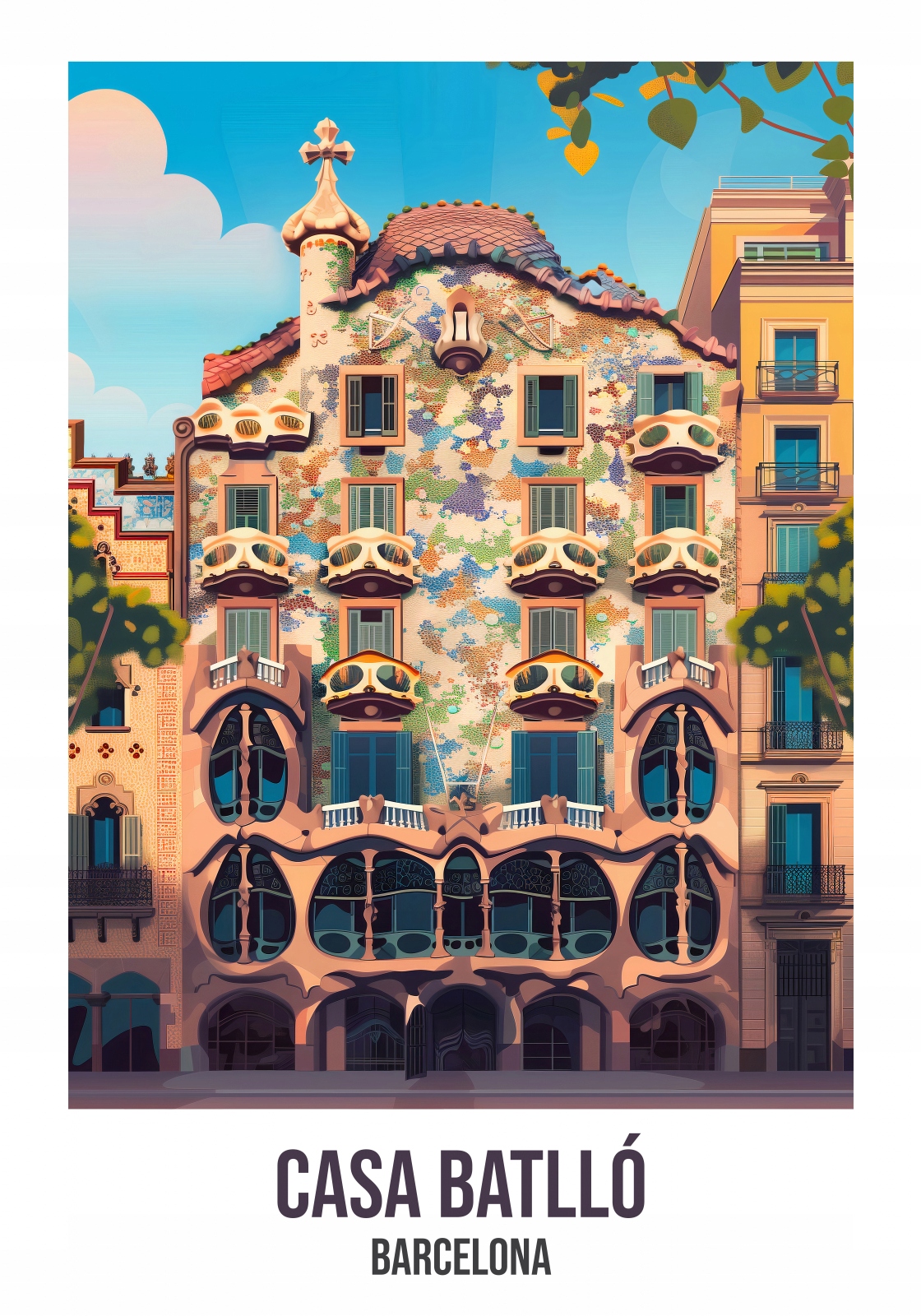 Plakát 70x100 cm Casa Batlló