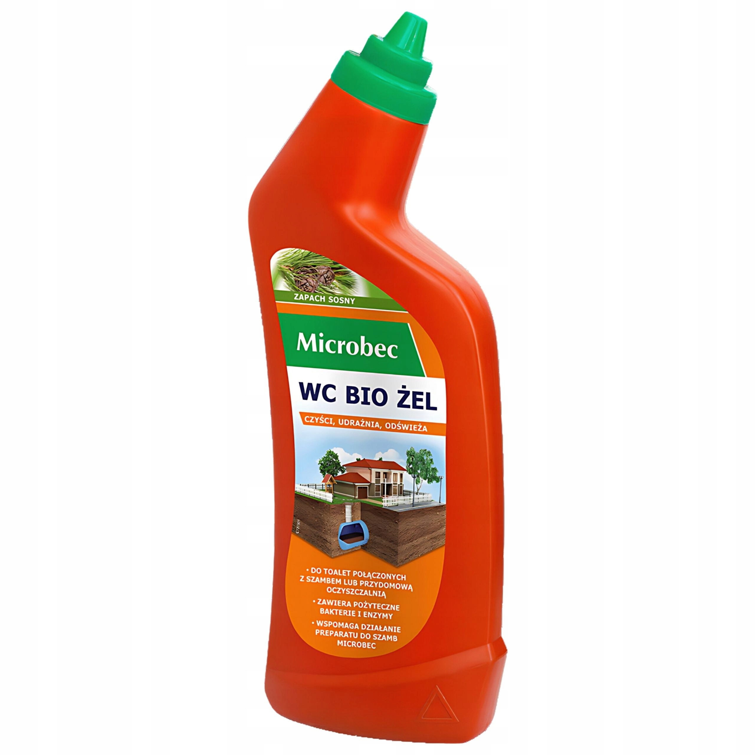 MICROBEC WC BIO ŻEL DO SZAMBA DO TOALET POŁĄCZONYCH Z SZAMBEM SOSNA 750ML
