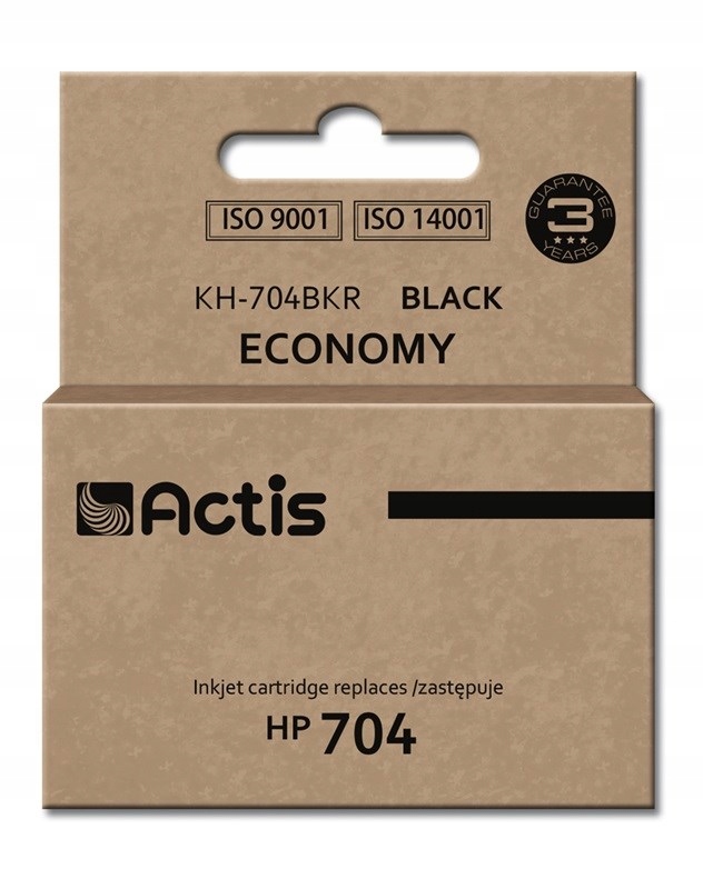 Actis KH-704BKR Inkoust (náhradní inkoust Hp 704 CN692AE; Standard; 15 ml; černý)