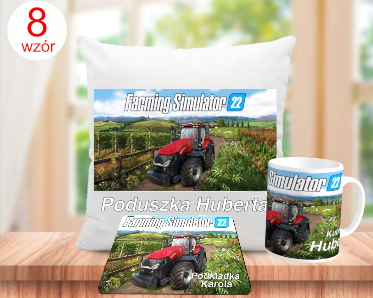 FARMING SIMULATOR ZESTAW PODUSZKA+KUBEK+PODKŁADKA Płeć chłopcy dziewczynki