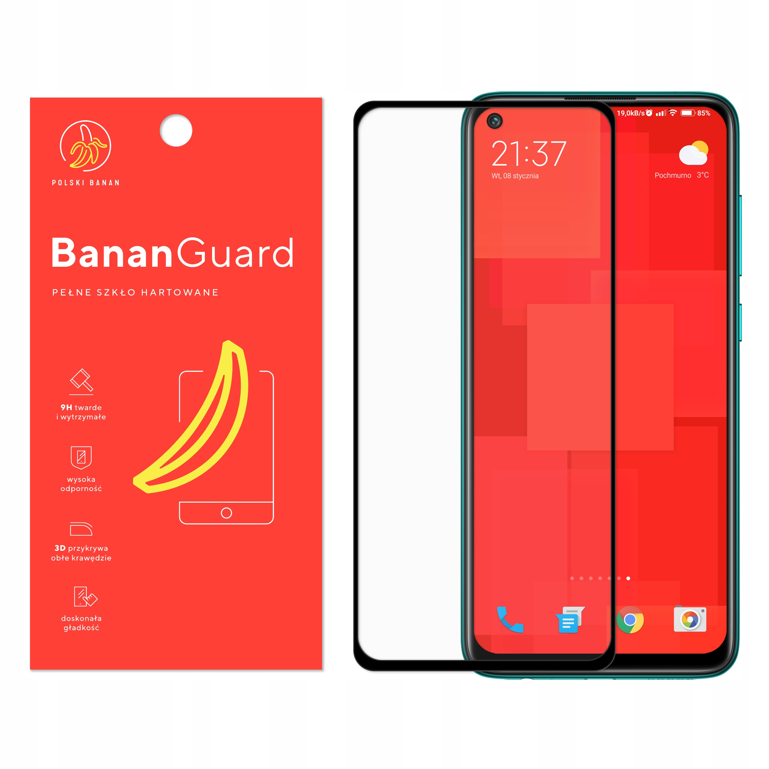 

Szkło Hartowane 3D do Xiaomi Redmi Note 9