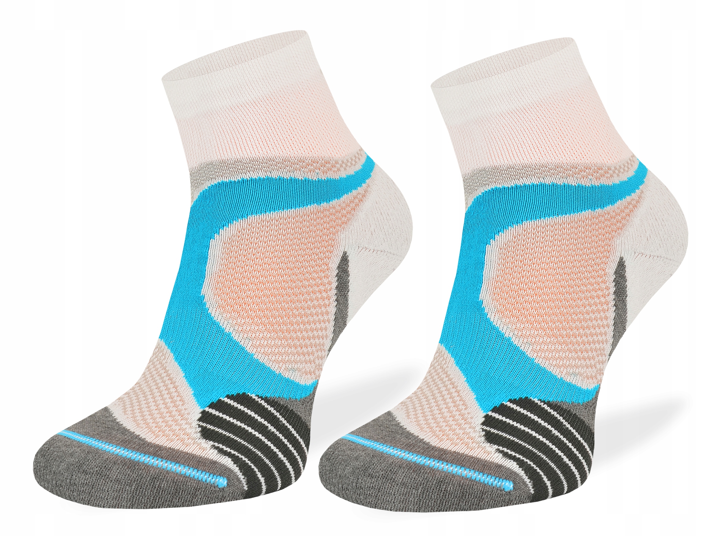 Skarpetki do biegania RUN4 – Coolmax – white-blue