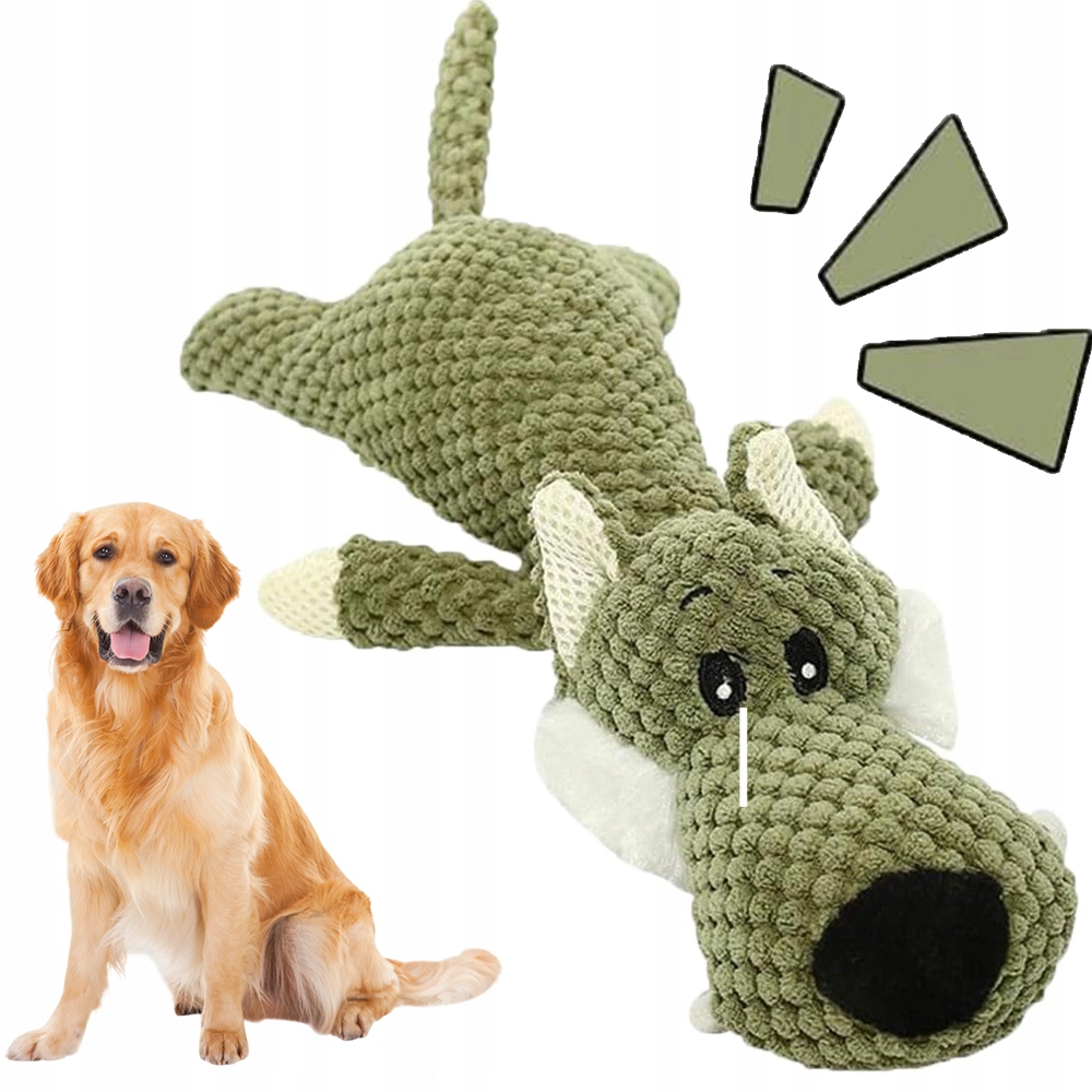 Levně Hračka Pro Psy Pevný Plyšový Vlk Kousátko Interaktivní Hračky 36 CM