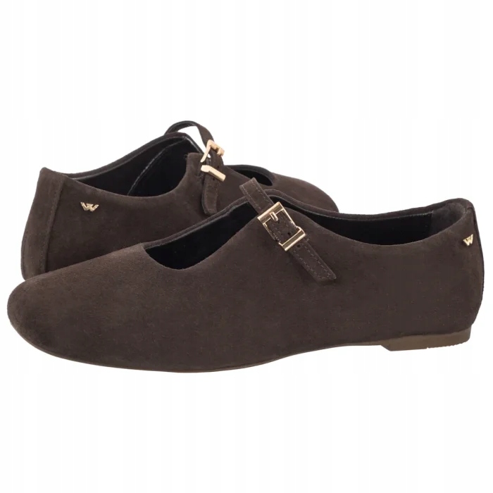 Dámské baleríny Wojas Hnědé, velikost 44067-62