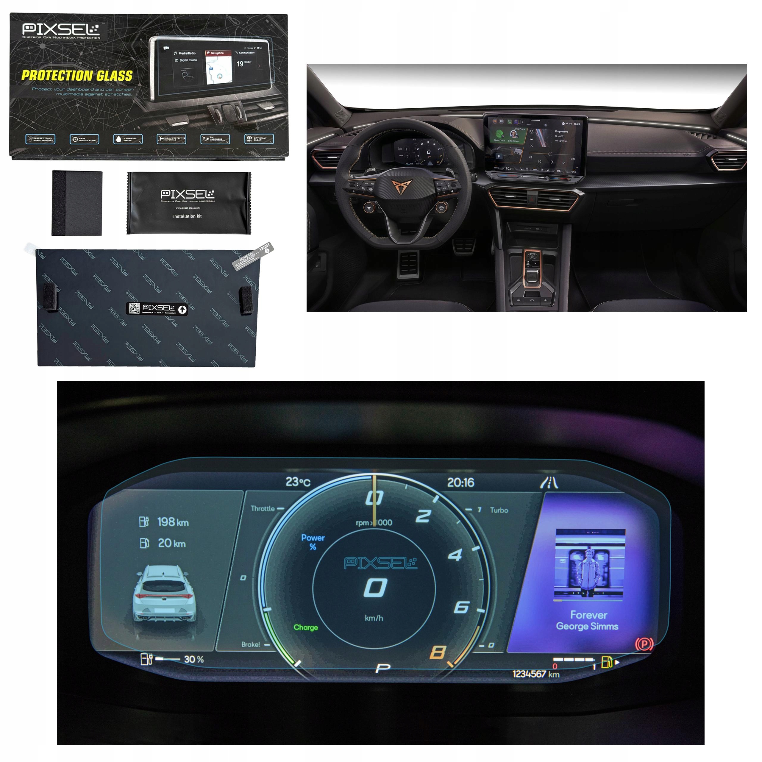 Antyodciskowe Matowe Szkło Ochronne Cupra FORMENTOR-9.9“ 2024-