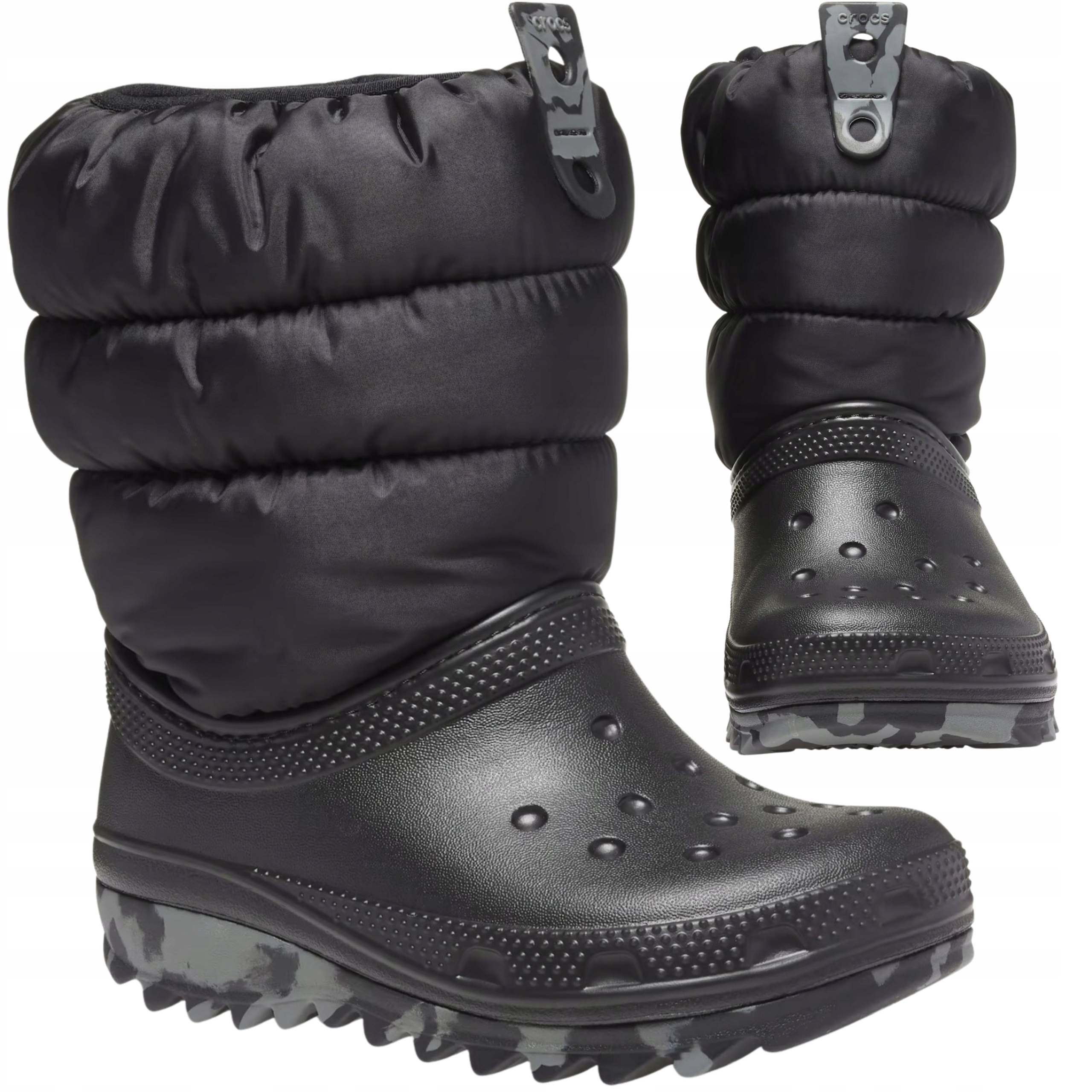 Śniegowce Buty Zimowe Ocieplane Dziecięce Futerko Lekkie Wysokie Crocs 24,5