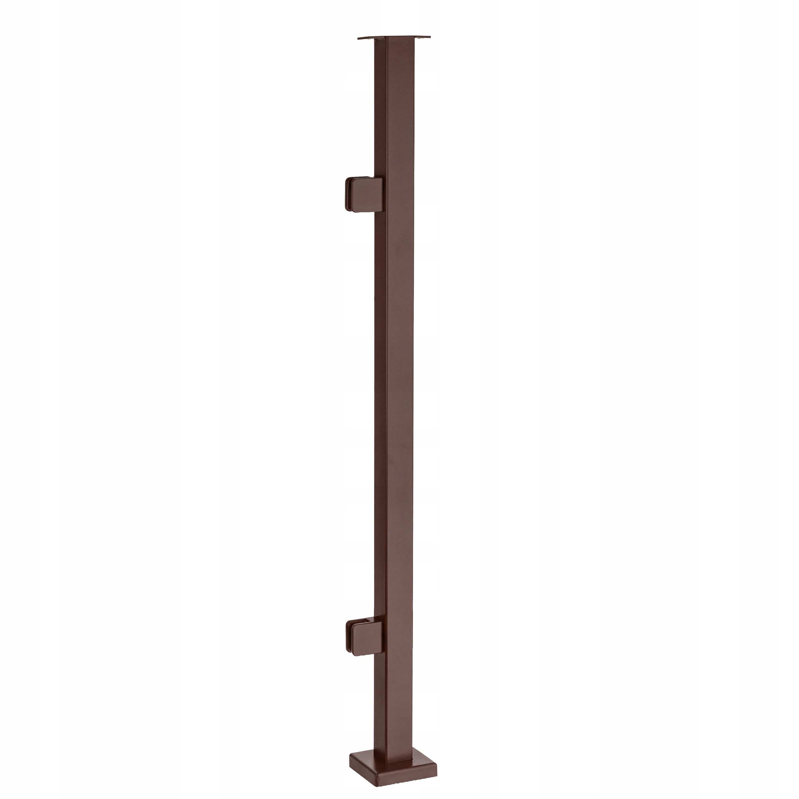 Štartovací stĺpik na sklenené zábradlie 110 cm 40x40 Bronzový 2 úchytky Loft