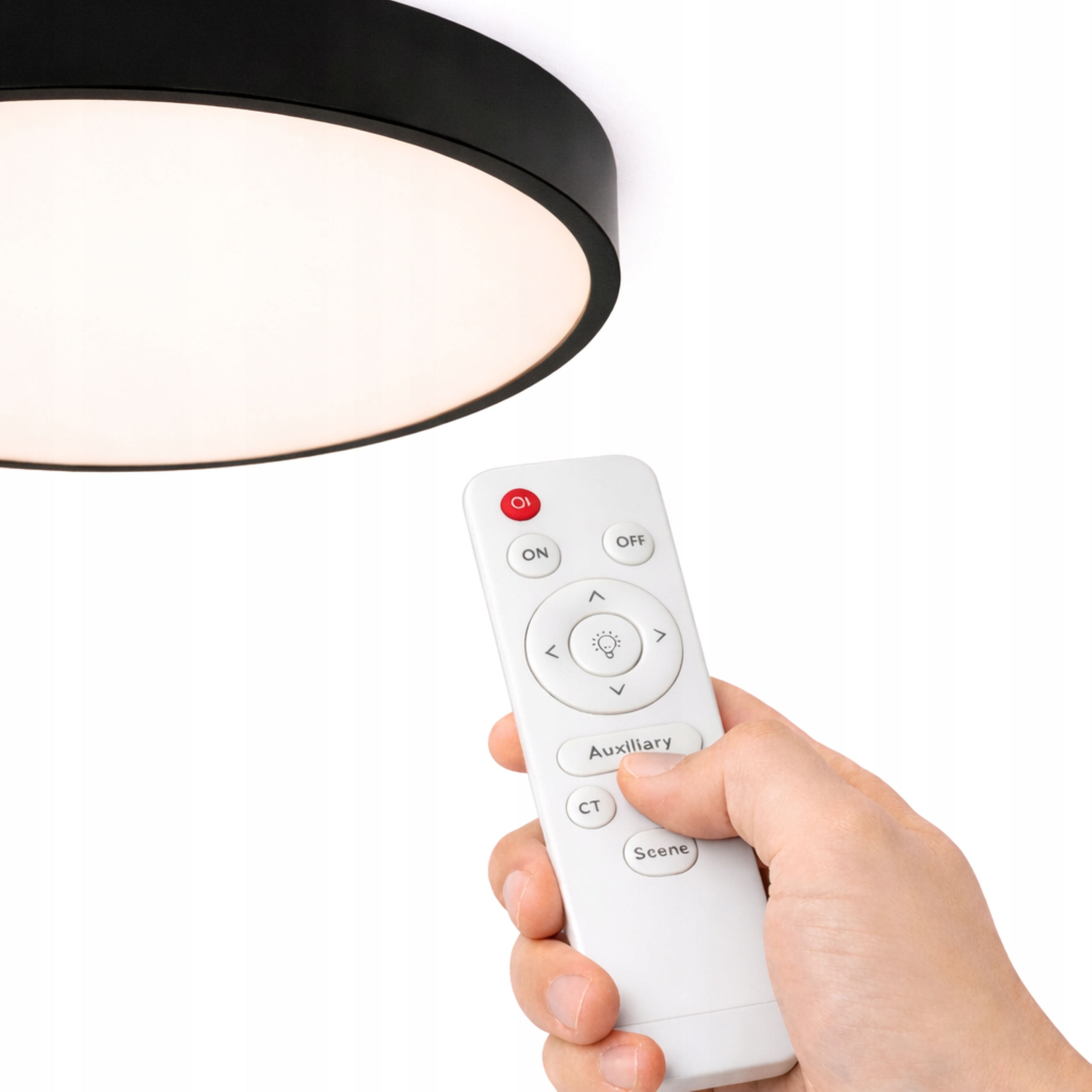 Stropní Svítidlo Nástěnný Černý 60 CM Kulatý Moderní Lampa Do Chodby Do Obývacího Pokoje