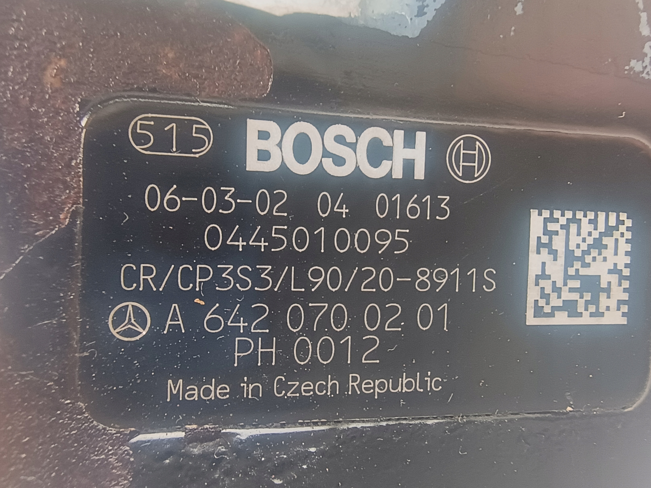 Einspritzpumpe 0445010095 MERCEDES 3.0 CDI