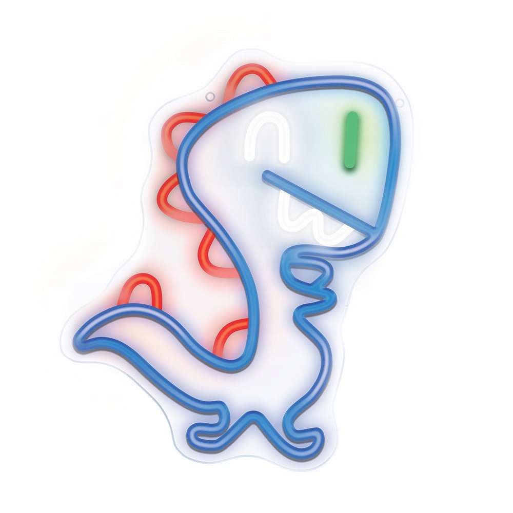 Neon LED LAMPKA DEKORACJA JURASSIC BABY DINO Niebieski USB 5V 1A Ściemniacz