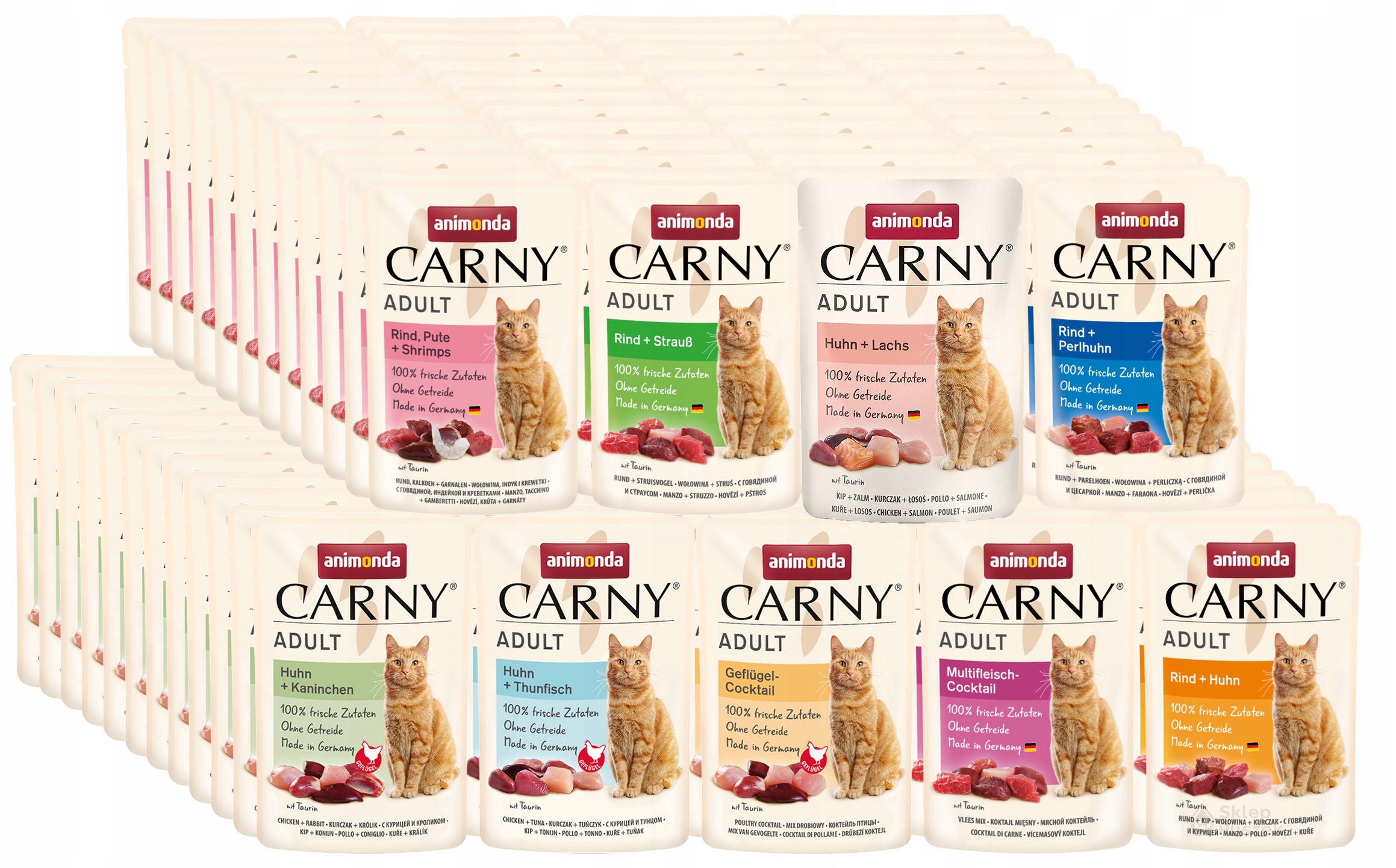 Animonda Carny Adult kapsička Set 108 x 85 g – MIX všech příchutí