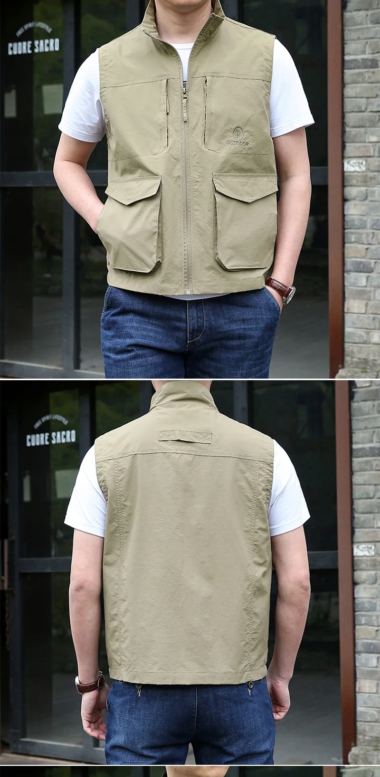 Spring and Autumn Outwear with Multiple Pockets Fi Linia regular