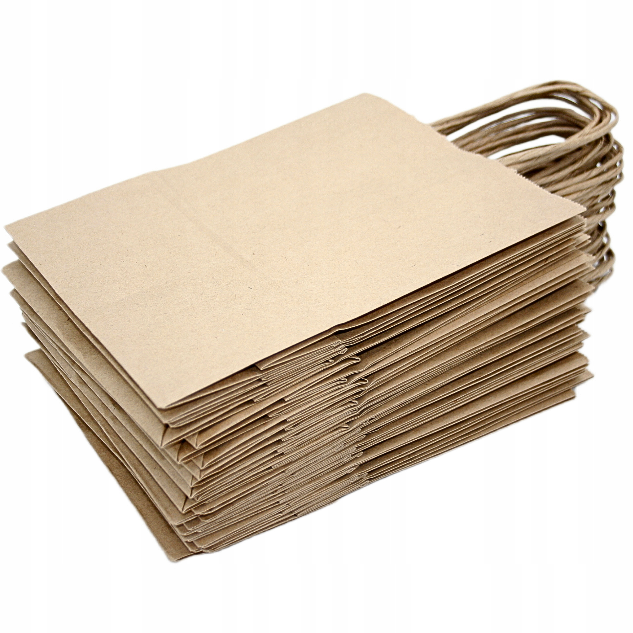 TORBA TOREBKA PAPIEROWA SZARA KLOCKOWA KRAFT Z UCHEM 18x8x21 CM 25 SZTUK Marka inna