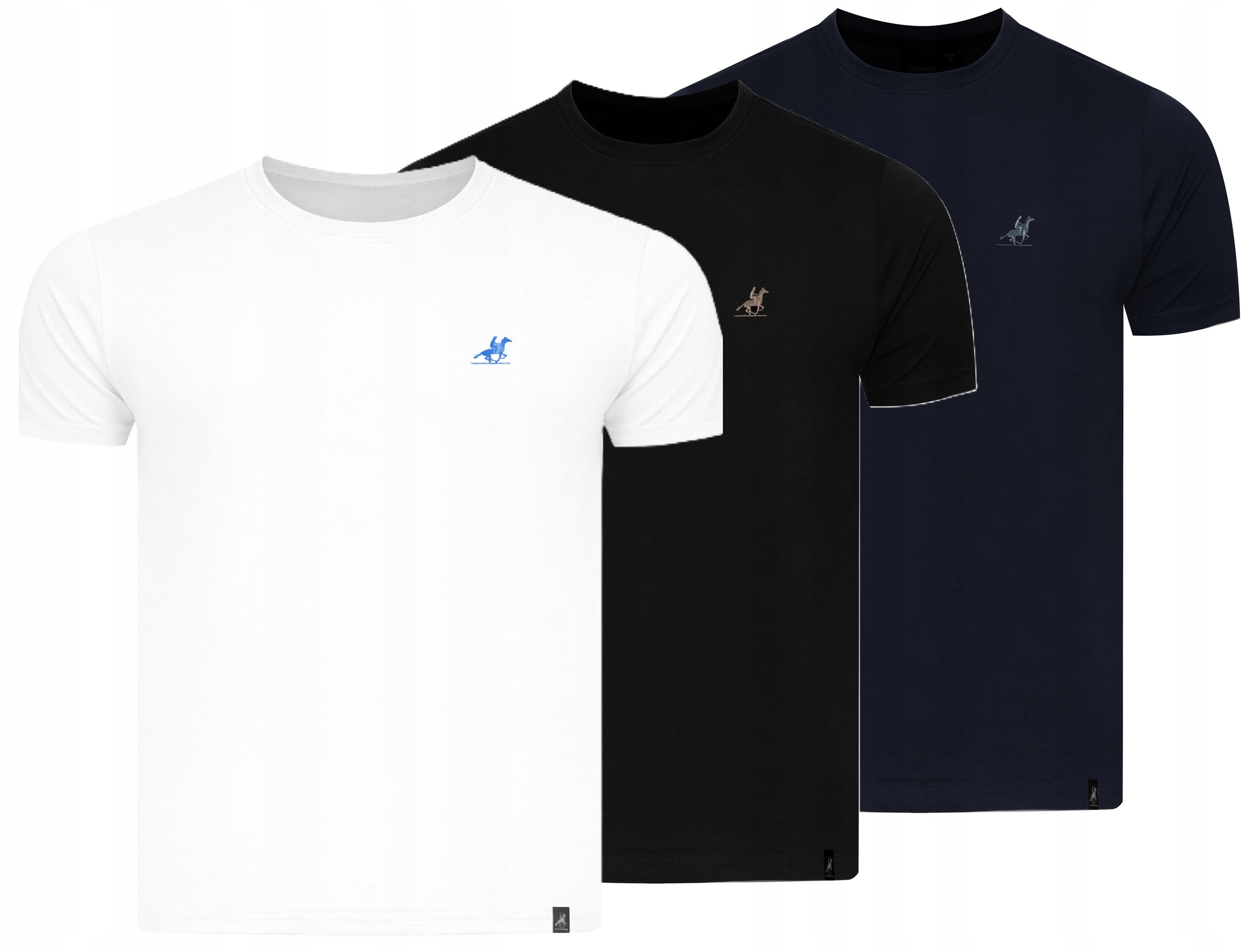 U.s. Grand Polo T-shirt Koszulka Męska US61609M-B-C-G 3PACK bawełniana