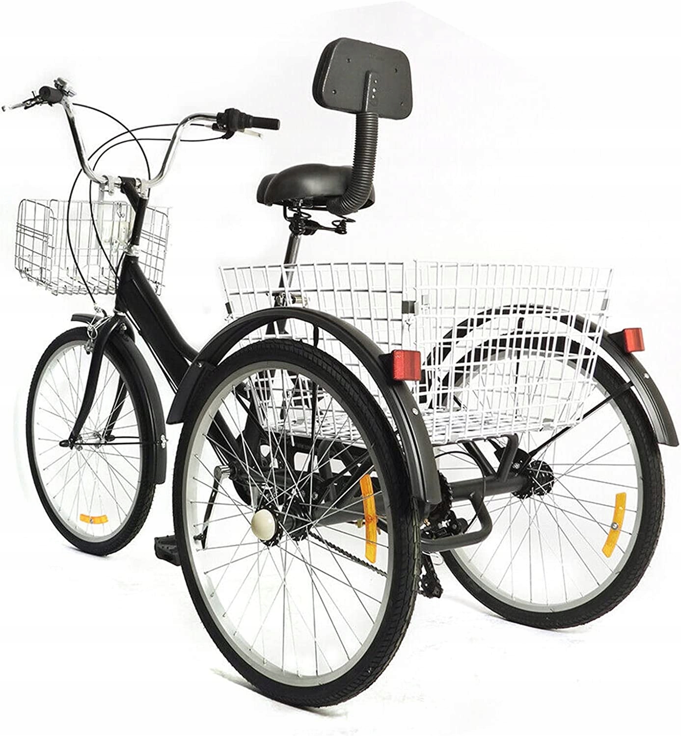 ROWER TRÓJKOŁOWY DLA DOROSŁYCH 24'' 7 BIEG.+2Kosze Kod producenta Trójkołowe