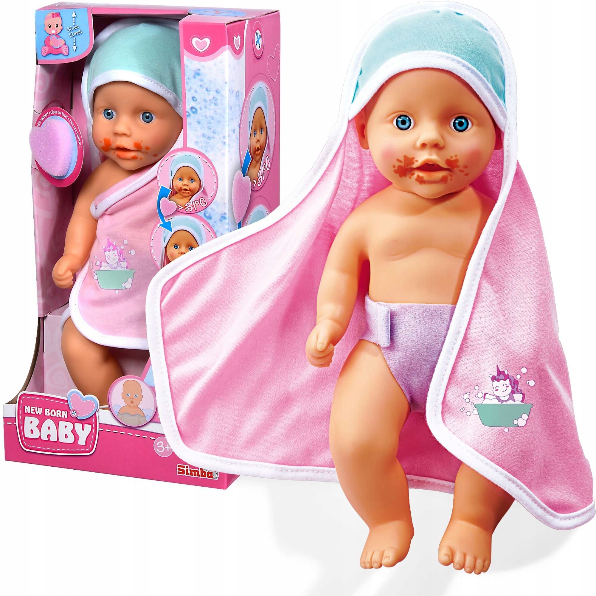 

Lalka New Born Baby Brudny Bobasek 30 CM Akc.