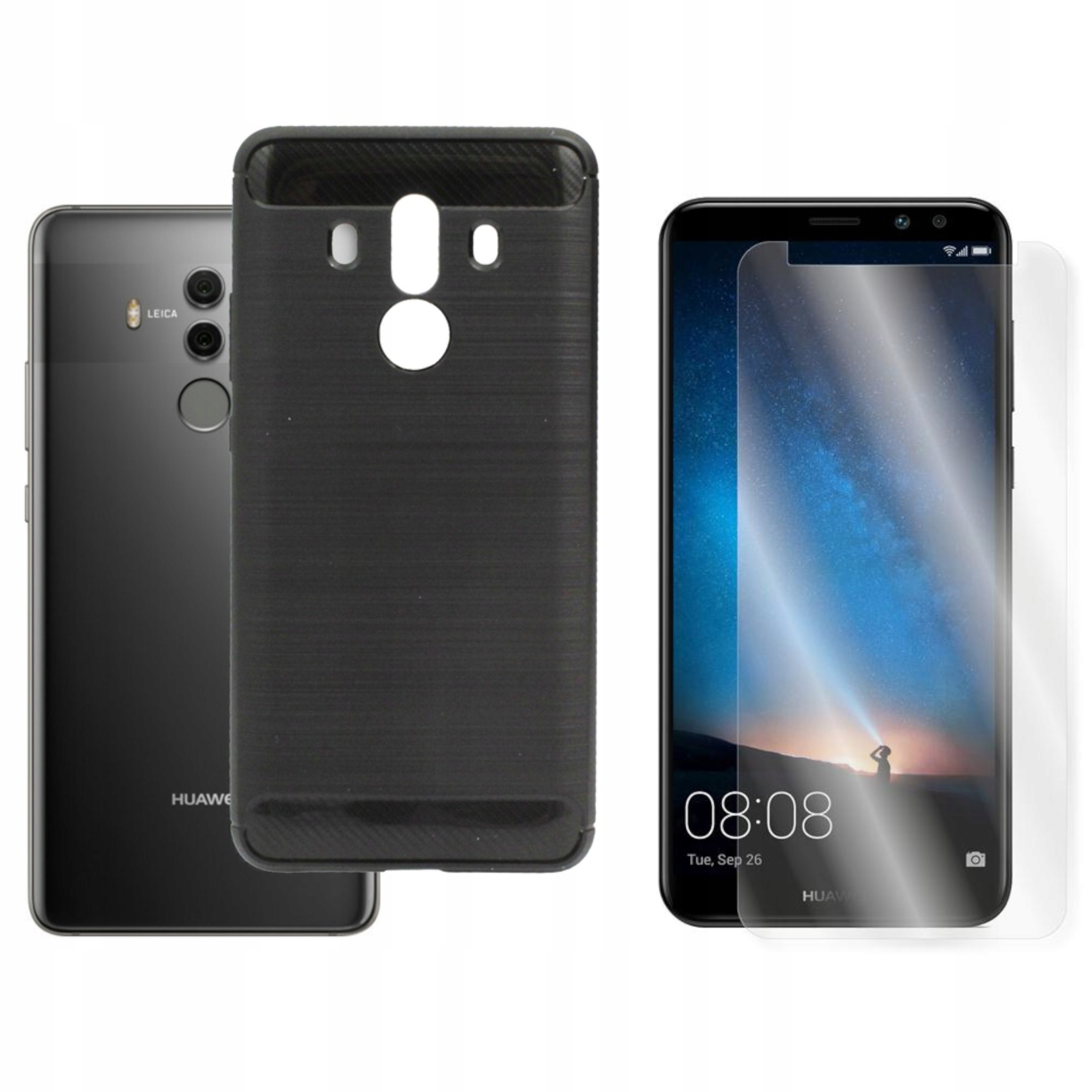 

Etui Bumper Carbon Lux do Huawei Mate 10 Pro+szkło