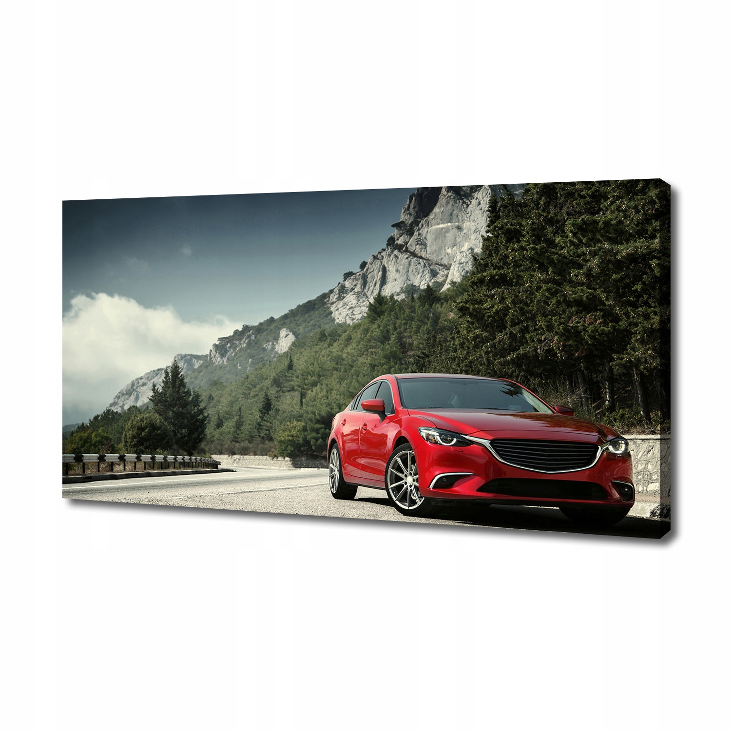 

Foto obraz na płótnie Auto w górach 140x70 cm
