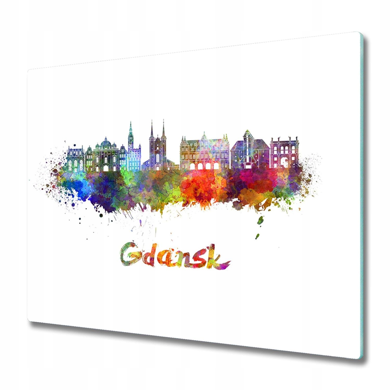 

Deska do krojenia szklana Kolorowy Gdańsk 60x52