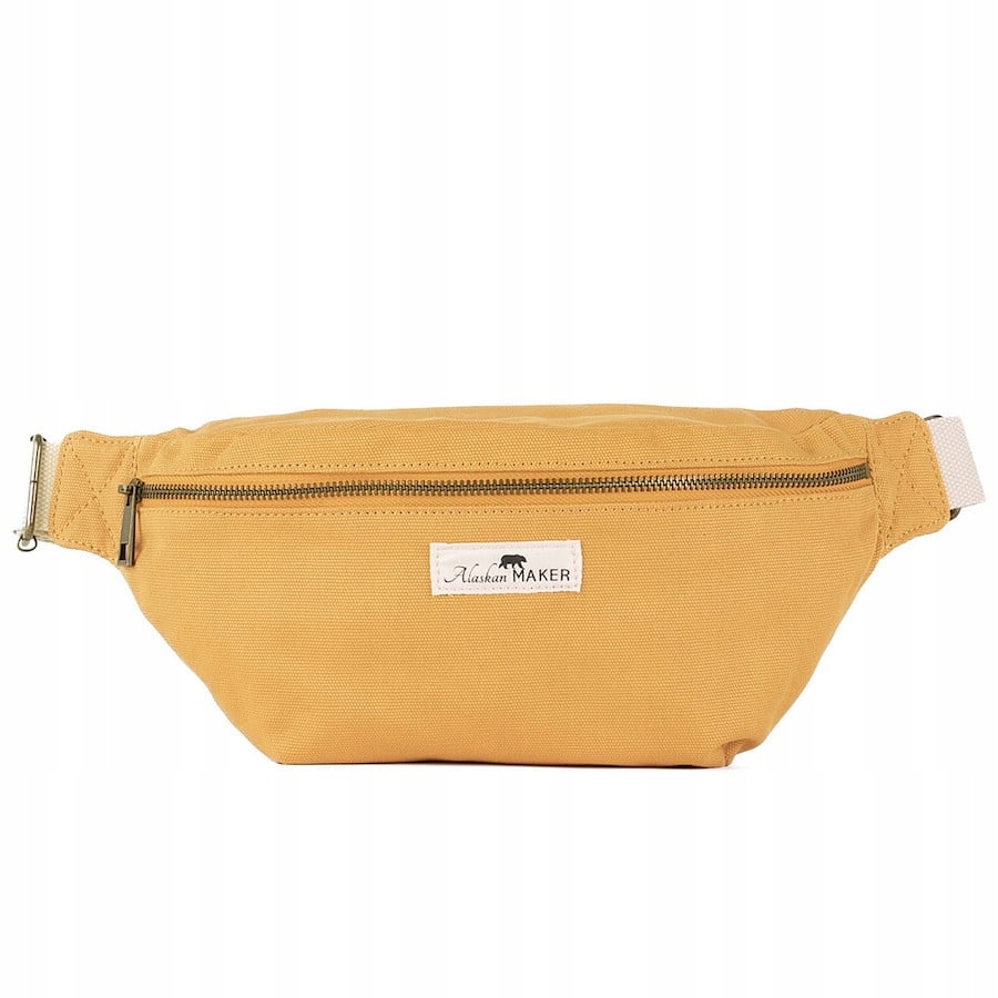 Velká plátěná crossbody ledvinka Swing Alaskan Maker Saffron