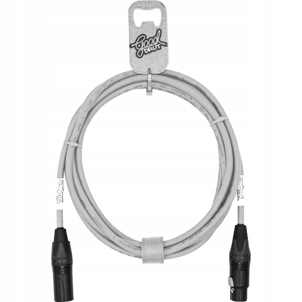 GoodDrut mikrofonní kabel Xlr-m Xlr-f 20 m bílý