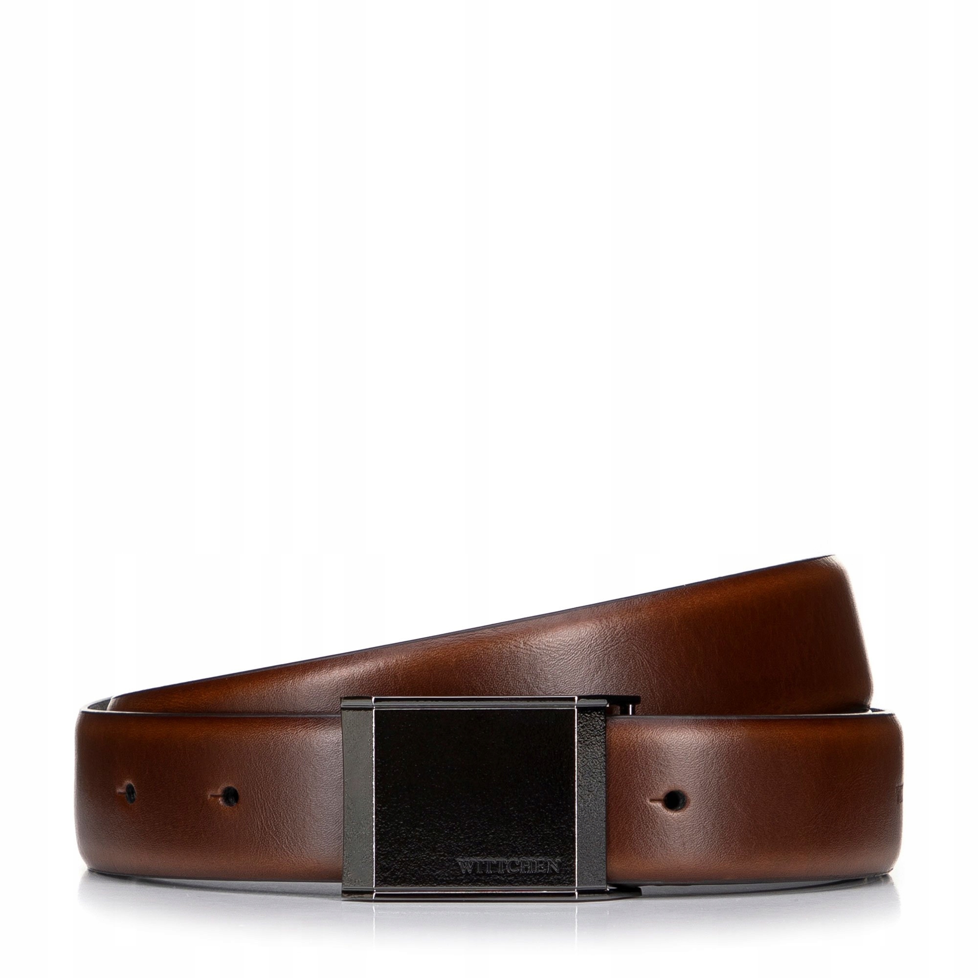 Hnědý kožený pásek pro muže Wittchen 100-8M-903-4 elegantní, 110 cm