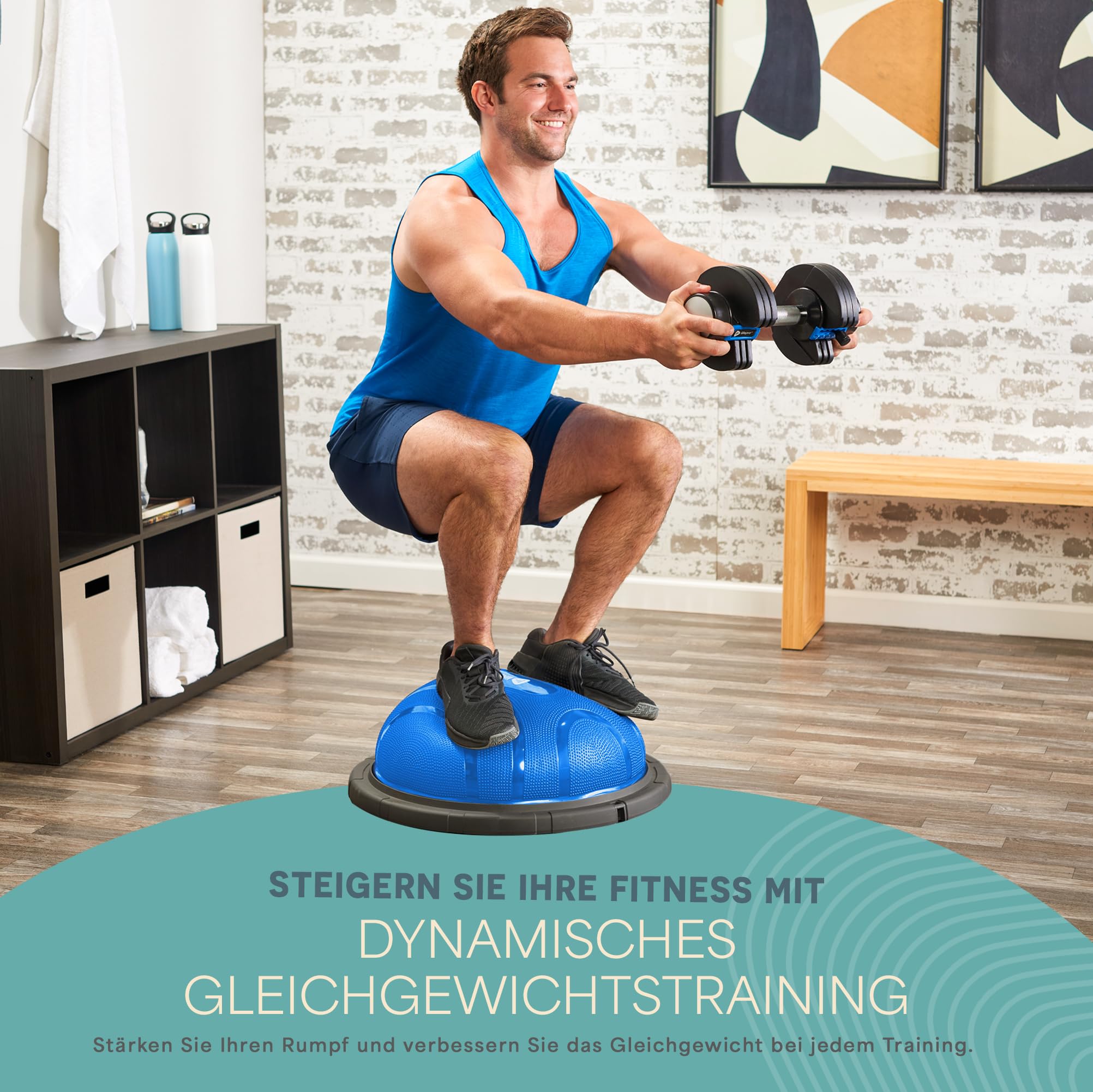 LIFEPRO Trener Równowagi Półpiłka Do Ćwiczeń Stabilizacyjnych Fitness — miniatura 5