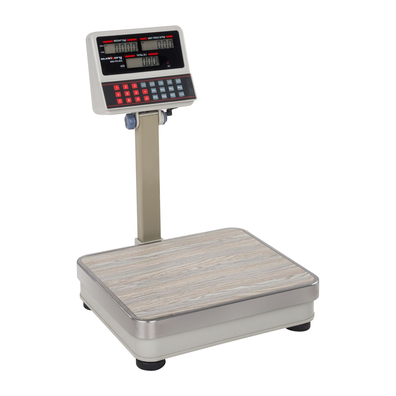 Obchodná plošinová váha LCD do 100 kg elektronická plošinová váha