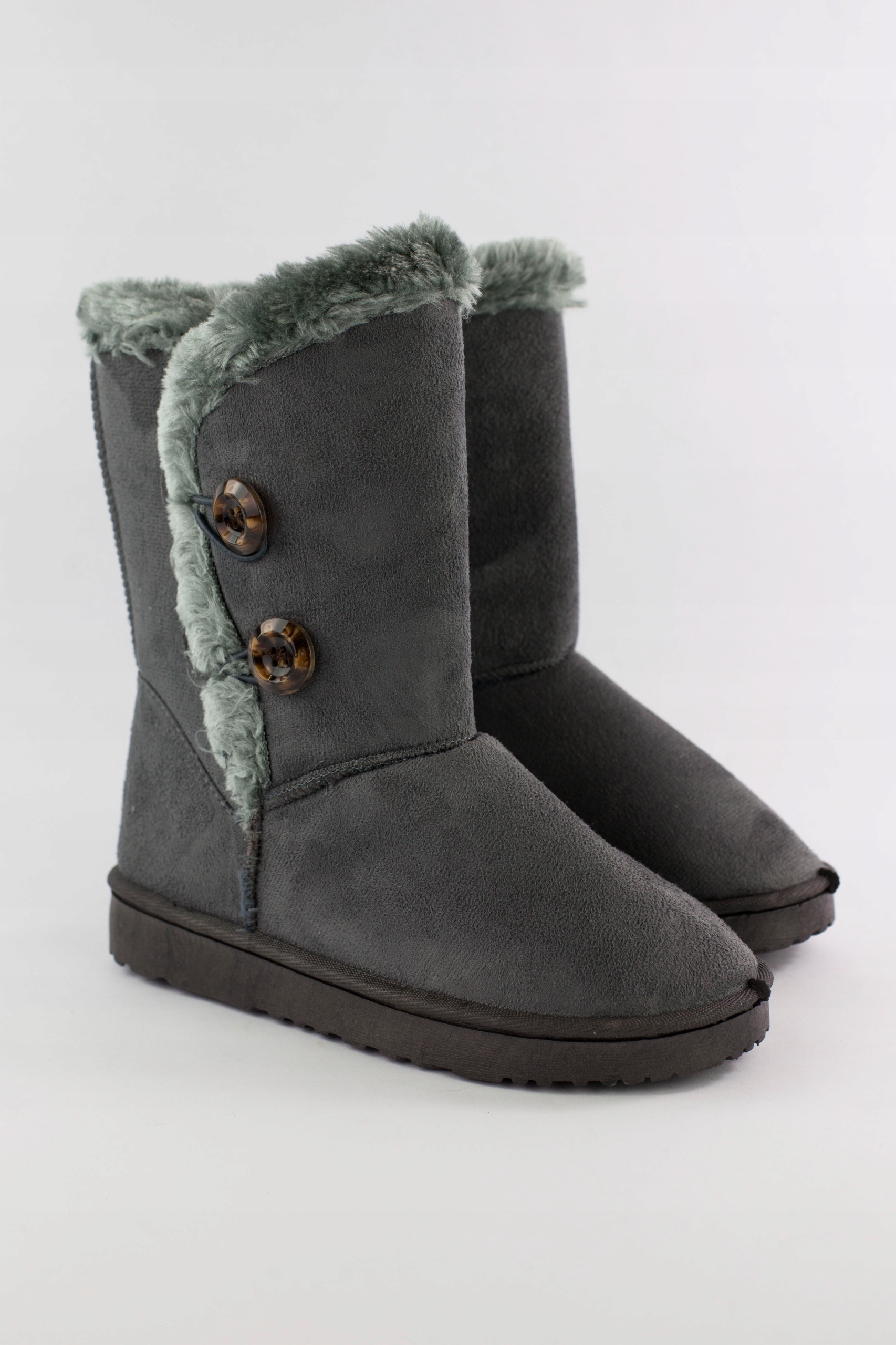 BOTKI ocieplane MUKLUKI zimowe EMU (39) Kod producenta IMP_EMU_WYSOKIE_DWA_GUZIKI_SZARY