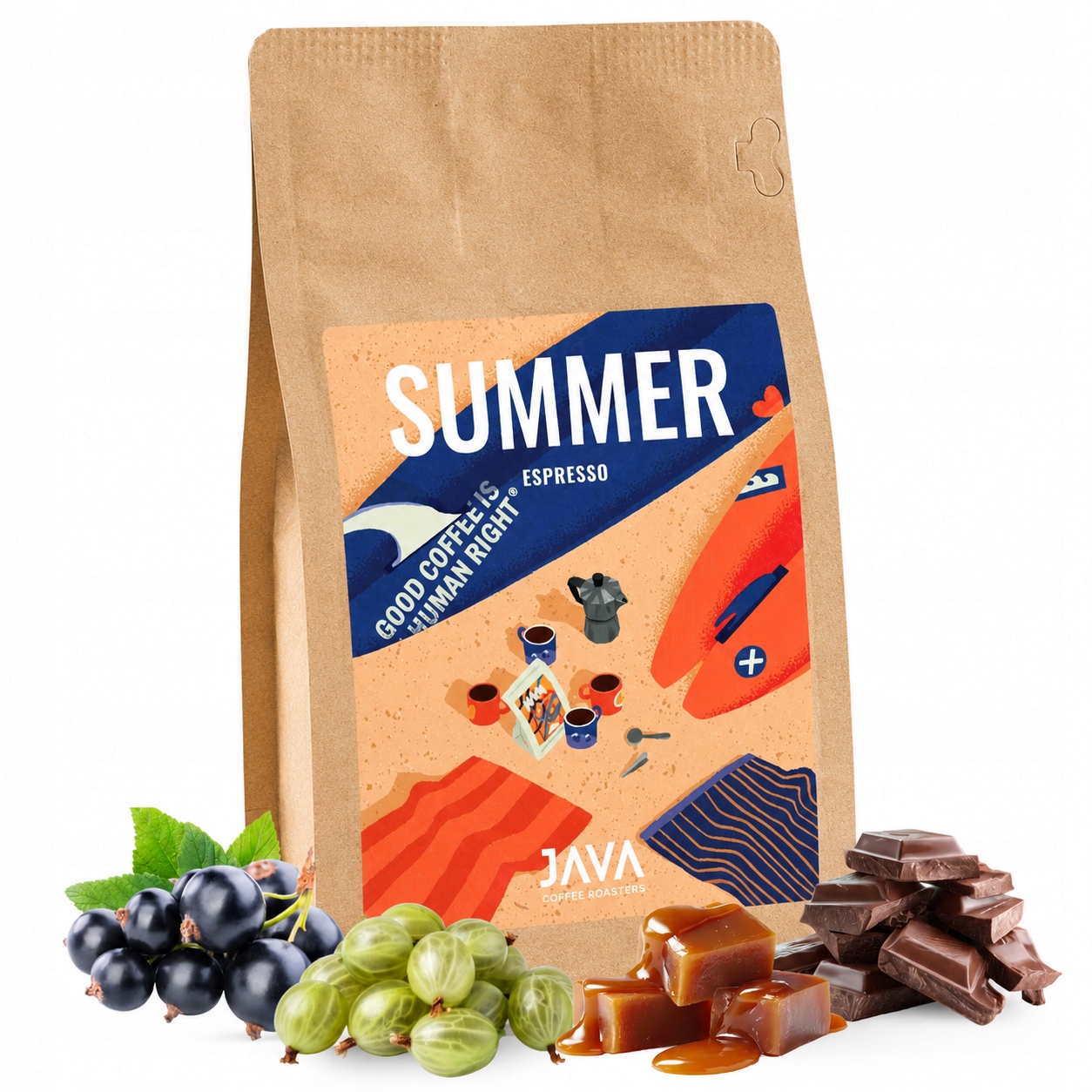 Káva Zrnková Java Summer Espresso Burundi 500 g Čerstvě pražená pro kávovar