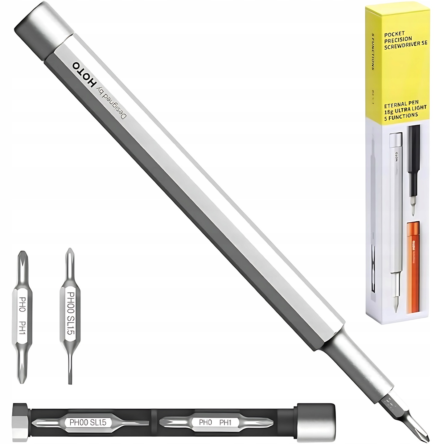 Kieszonkowy Wkrętak Precyzyjny Hoto Ręczny I Długopis Wieczny 5w1 Śrubokręt