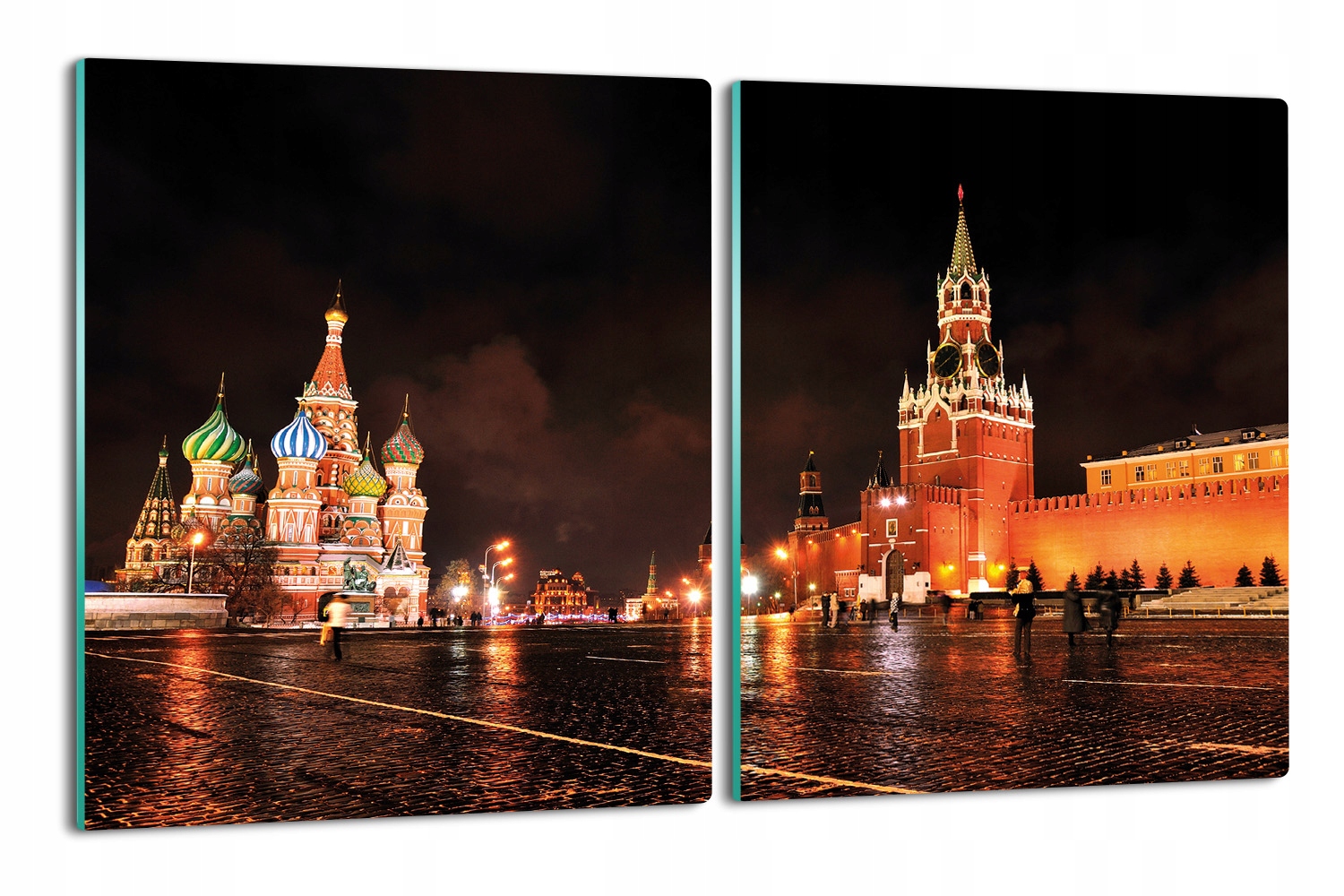 skleněná krytka 2x 40x52 s grafikou Moskva Kreml