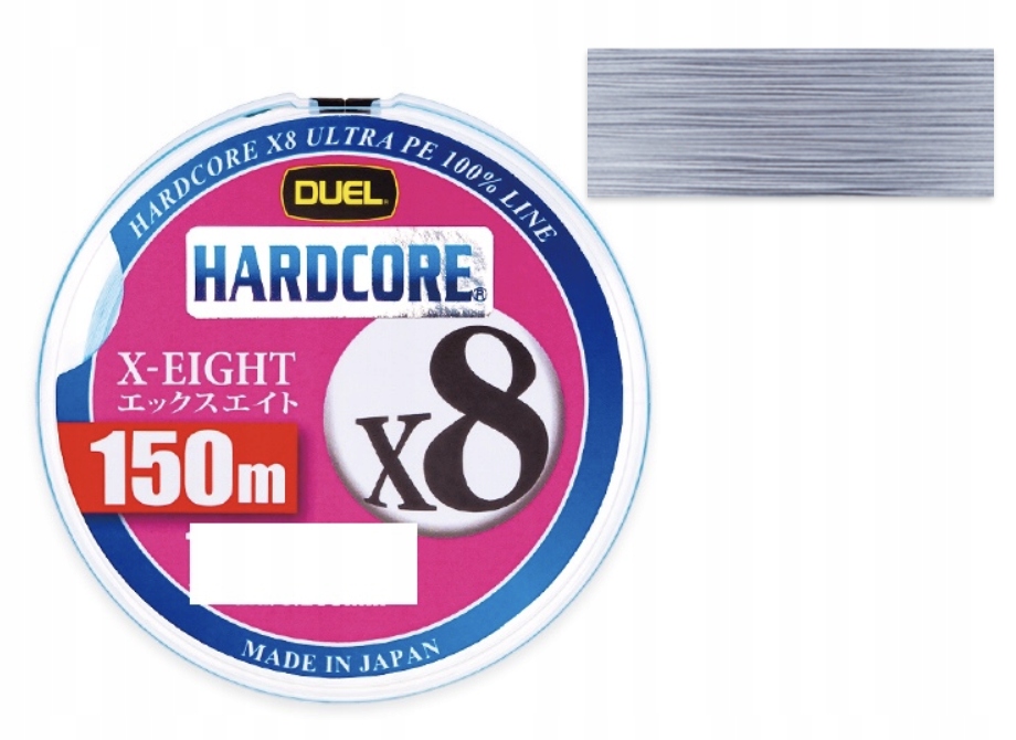 Plecionka Duel Hardcore x8 #0.8 16lb (7kg) 150m Silver