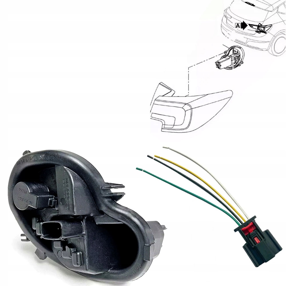 Vložka Lampy Zadní Světlo Pro Opel Astra K Pravá 39001578 kabelový konektor