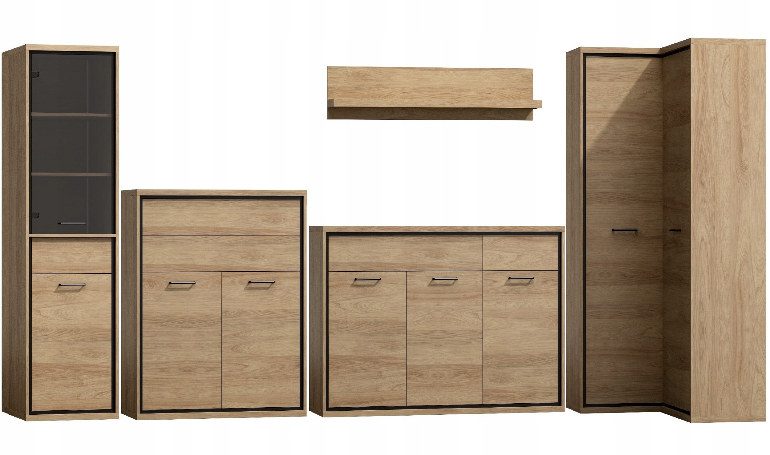 witryna słupek regał zamykany z szybą Mediolan 04 Kolekcja Mediolan