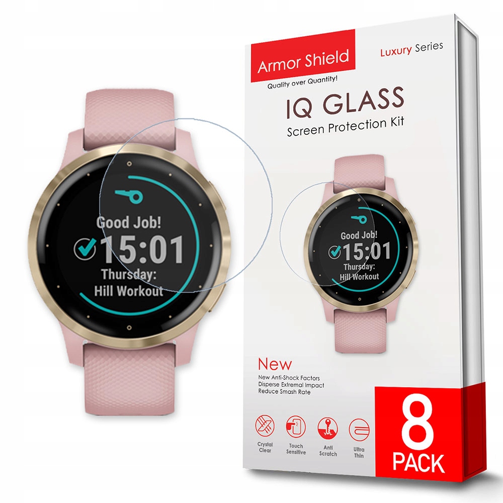 

8PACK Szkło Hybrydowe Do Garmin Vivoactive 4S