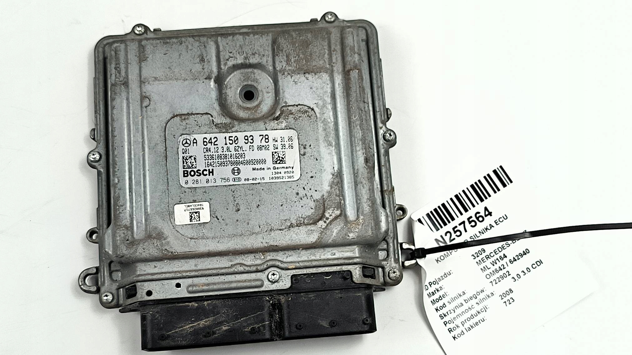 computer Motore ECU A6421509378 3.0 CDI MERCEDES-BENZ ML W164