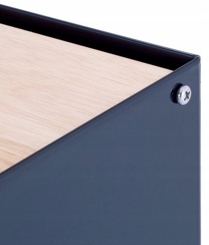 CHLEBAK POJEMNIK NA CHLEB PIECZYWO Z DESKĄ CZARNY OLDMAN METAL BAMBUS 36x22 Rodzaj z deską