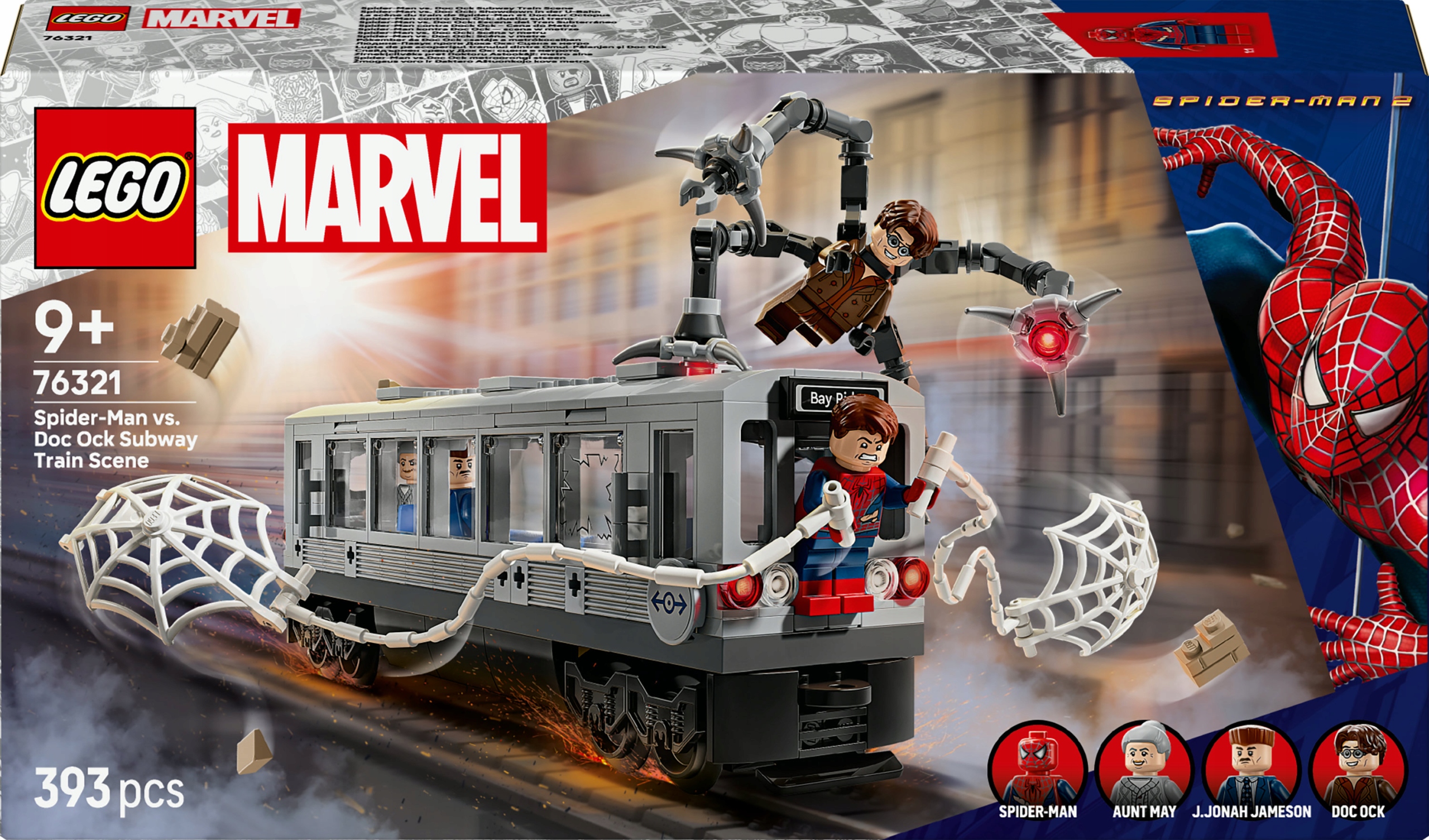 Lego Marvel Spider-Man kontra Doc Ock scena w metrze 76321