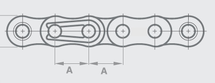 Półogniwo OL 05B-1 HUBBER Kod producenta 05B-1 OL HUBBER CHAINS