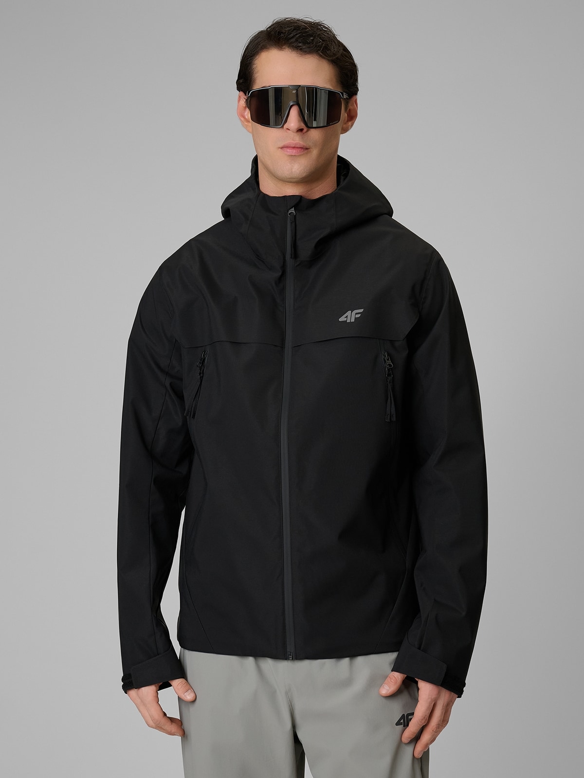 4F Pánská Přechodová Bunda Černá S Membránou 3XL