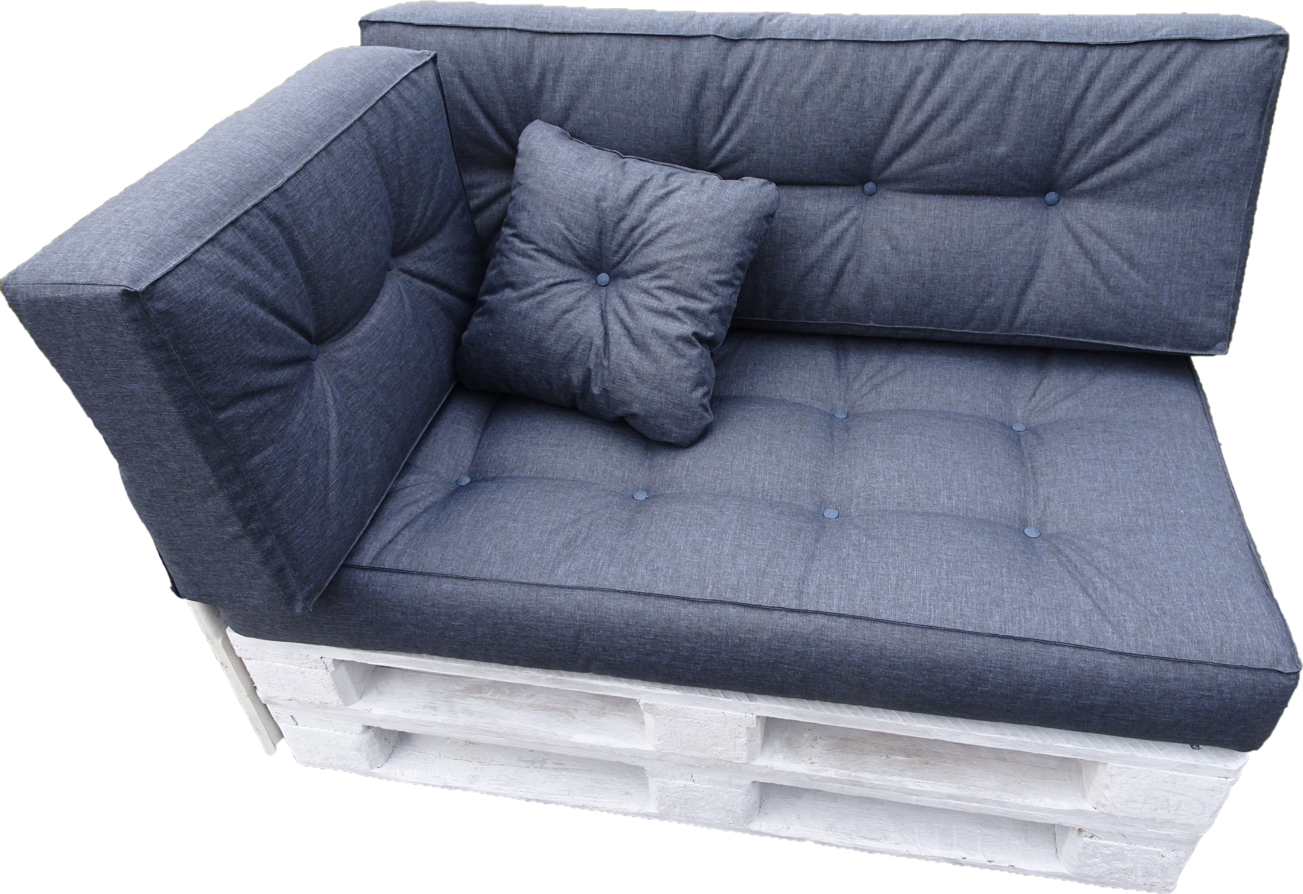 Poduszki na Jedną Paletę kpl 4 szt 120 X 60 marine Proste Oparcie