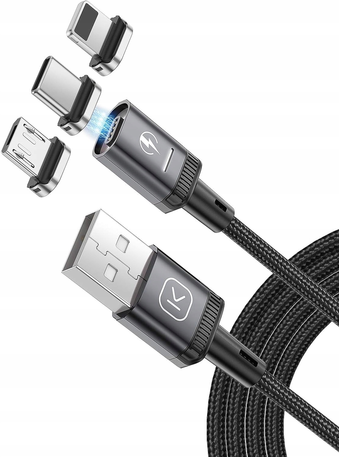 USB LED kabel s vyměnitelnými koncovkami 3 v 1 za 130 Kč - Allegro