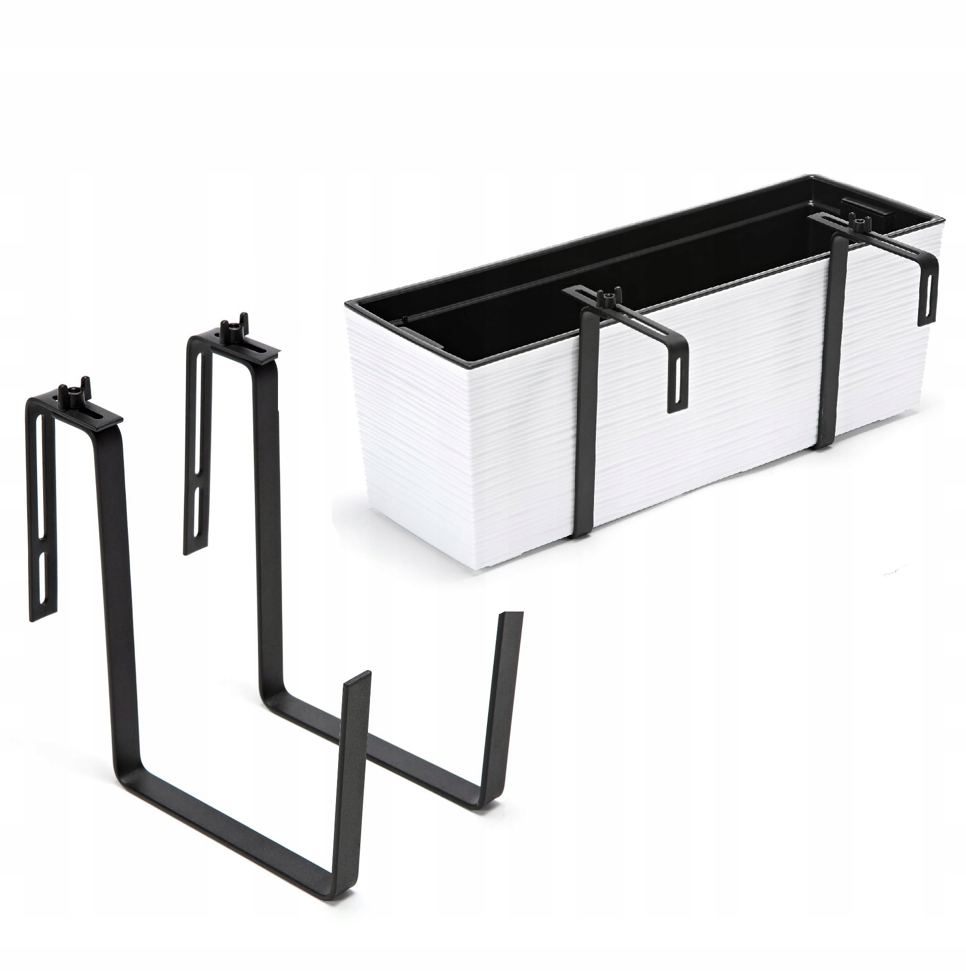 ZESTAW 2x UCHWYT do DONICZKI BALKONOWEJ REGULOWANY STANDARDOWY