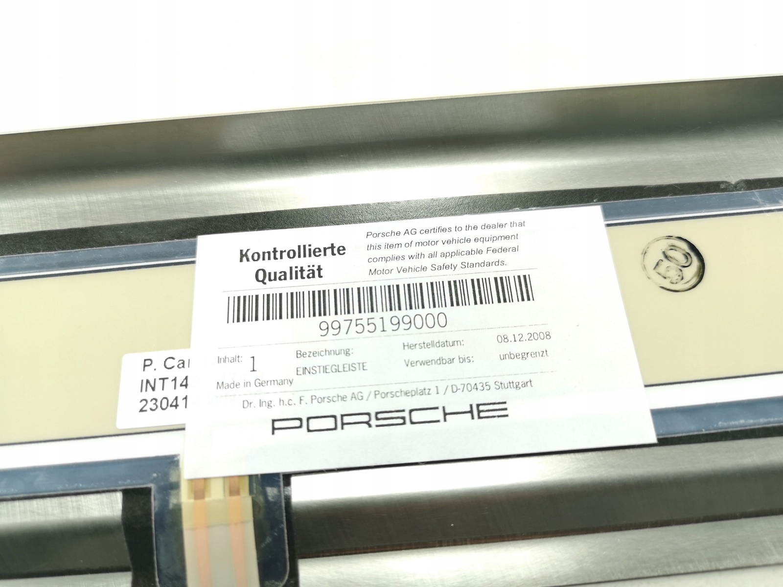 mouldings threshold PORSCHE 911 CARRERA 2010-2013 997 / 99755199000
