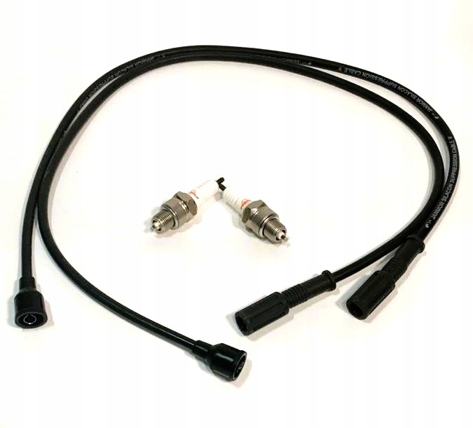 FIAT 126P "FL" MALUCH PRZEWODY ZAPŁONOWE KABLE + ŚWIECE